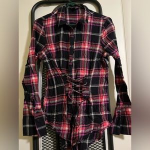 Plaid and Black flannel